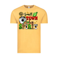 Vintage Mustard small town big spirit soccer Vintage Tee - Zillion Design Studio