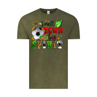 Vintage Olive small town big spirit soccer Vintage Tee - Zillion Design Studio