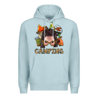 Blue Mist Camping Braid Hair Woman With Fire Bbs Premium Hoodie - BundleAndBundleShop