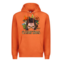 Carrot Camping Braid Hair Woman With Fire Bbs Premium Hoodie - BundleAndBundleShop