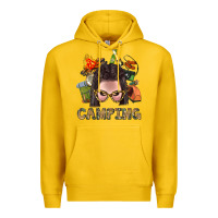 Lemon Camping Braid Hair Woman With Fire Bbs Premium Hoodie - BundleAndBundleShop