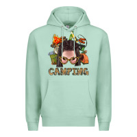 Seafoam Camping Braid Hair Woman With Fire Bbs Premium Hoodie - BundleAndBundleShop