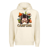 Tofu Camping Braid Hair Woman With Fire Bbs Premium Hoodie - BundleAndBundleShop