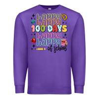 Purple 100 days of school Premium Sweatshirt - MaliasSmallBusiness