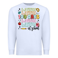 White 100 days of school Premium Sweatshirt - MaliasSmallBusiness