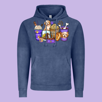 Havanese Terrier Coffee Cups Vintage Hoodie Designed By Zillion Design Studio