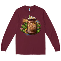 Burgundy sunflower coffee cup cactus Long Sleeve Tee - JahusDesignShop