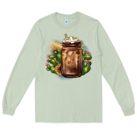 Matcha sunflower coffee cup cactus Long Sleeve Tee - JahusDesignShop