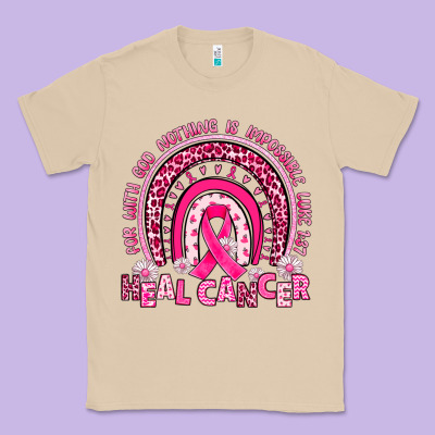 Heal Cancer Rainbow Classic Tee Designed By Jahusdesignshop