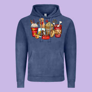 Golden Retriever Coffee Cups Vintage Hoodie Designed By Zillion Design Studio