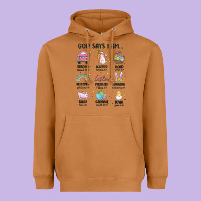 Christian Easter Heavyweight Hoodie Designed By Maliassmallbusiness