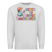 Dove Grey death by book hangover Premium Sweatshirt - MaliasSmallBusiness