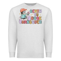 Oatmeal Heather death by book hangover Premium Sweatshirt - MaliasSmallBusiness