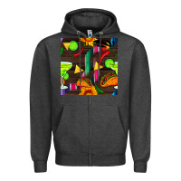 Charcoal Heather margarita and taco seamless pattern Zipper Hoodie - BundleAndBundleShop