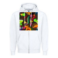 White margarita and taco seamless pattern Zipper Hoodie - BundleAndBundleShop