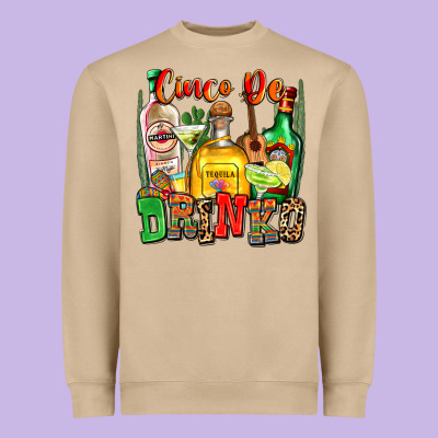Cinco De Drinko Heavyweight Sweatshirt Designed By Zillion Design Studio
