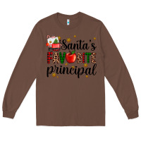 Chestnut santa's favorite principal Long Sleeve Tee - AdoDesignShop