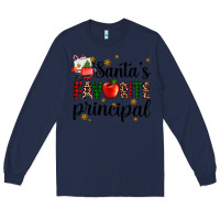 Navy santa's favorite principal Long Sleeve Tee - AdoDesignShop