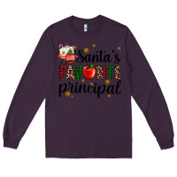 Plum santa's favorite principal Long Sleeve Tee - AdoDesignShop