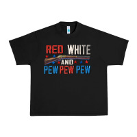 Black Red white and pew pew pew Urban Heavy Tee - CowGirlArtShop