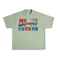 Oil Green Red white and pew pew pew Urban Heavy Tee - CowGirlArtShop