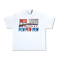 White Red white and pew pew pew Urban Heavy Tee - CowGirlArtShop