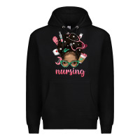 Black Afro Messy Bun Nursing Bbs Premium Hoodie - BundleAndBundleShop