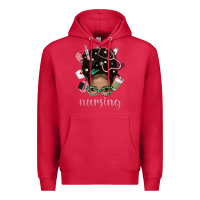 Cardinal Afro Messy Bun Nursing Bbs Premium Hoodie - BundleAndBundleShop