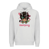Dove Grey Afro Messy Bun Nursing Bbs Premium Hoodie - BundleAndBundleShop