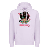 Lilac Afro Messy Bun Nursing Bbs Premium Hoodie - BundleAndBundleShop