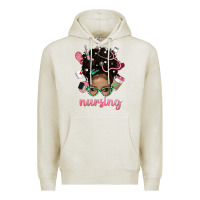 Oatmeal Heather Afro Messy Bun Nursing Bbs Premium Hoodie - BundleAndBundleShop