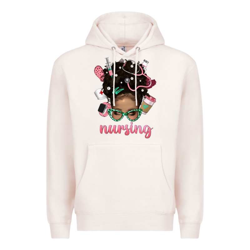 Afro Messy Bun Nursing Bbs Premium Hoodie by BundleAndBundleShop | Teevron
