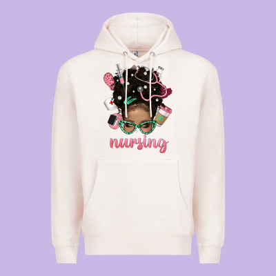Afro Messy Bun Nursing Bbs Premium Hoodie Designed By Bundleandbundleshop