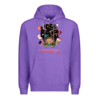 Purple Afro Messy Bun Nursing Bbs Premium Hoodie - BundleAndBundleShop