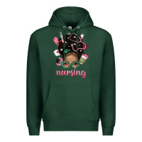 Sports Green Afro Messy Bun Nursing Bbs Premium Hoodie - BundleAndBundleShop