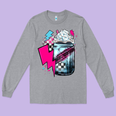 Racing Coffee Long Sleeve Tee Designed By Jahusdesignshop