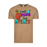 Vintage Coffee small town big spirit basketball Vintage Tee - Zillion Design Studio