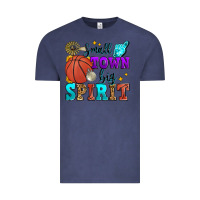 Vintage Denim small town big spirit basketball Vintage Tee - Zillion Design Studio