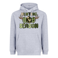 Heather Grey hunting season Heavyweight Hoodie - MaliasSmallBusiness