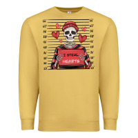 Antique Gold i steal hearts skeleton valentine's day Premium Sweatshirt - MaliasSmallBusiness