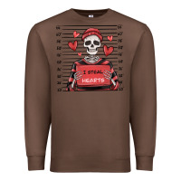 Chestnut i steal hearts skeleton valentine's day Premium Sweatshirt - MaliasSmallBusiness