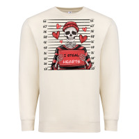 Sandshell i steal hearts skeleton valentine's day Premium Sweatshirt - MaliasSmallBusiness