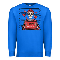 True Royal i steal hearts skeleton valentine's day Premium Sweatshirt - MaliasSmallBusiness