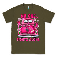 Army Green breast cancer no one fights alone truck football Classic Tee - JahusDesignShop