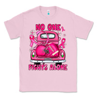 Bubblegum Pink breast cancer no one fights alone truck football Classic Tee - JahusDesignShop
