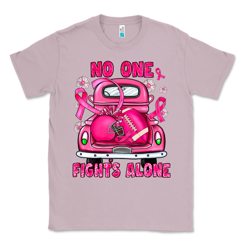 Breast Cancer No One Fights Alone Truck Football Classic Tee by JahusDesignShop | Teevron