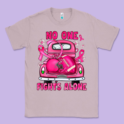 Breast Cancer No One Fights Alone Truck Football Classic Tee Designed By Jahusdesignshop