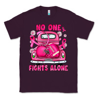 Plum breast cancer no one fights alone truck football Classic Tee - JahusDesignShop
