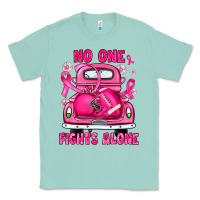 Seafoam breast cancer no one fights alone truck football Classic Tee - JahusDesignShop