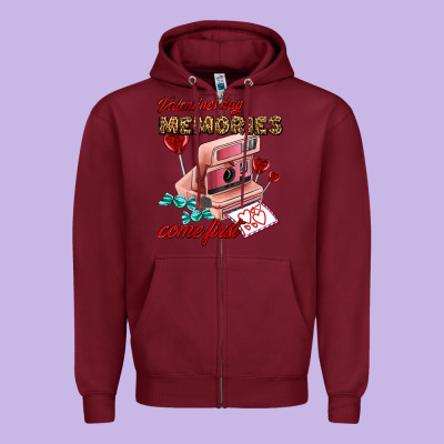Valentines Day Memories Come First Zipper Hoodie Designed By Adodesignshop